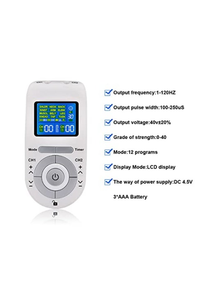 GoodTool Digital Electric Cervical Spine Massager, Meridian Whole Body Pulse Massager, 12 Modes with 4 Electrode Pads for Pain Relief and Fatigue, Muscle Stimulation - Image 3