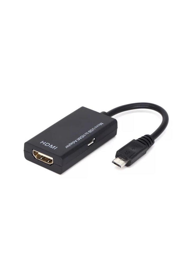 Mini USB MHL To HDMI 1080P TV Adapter Cable For Samsung Black - Image 1