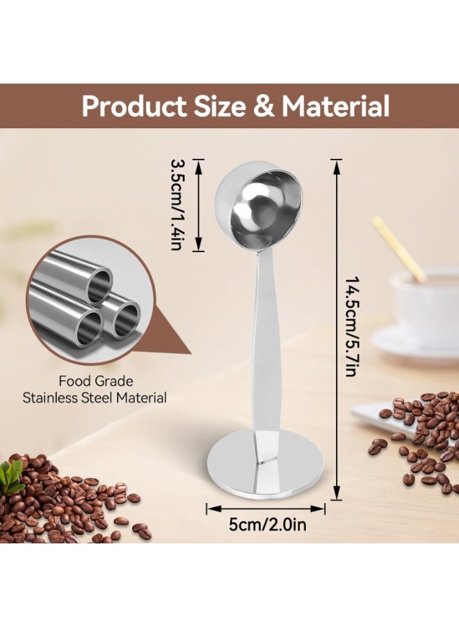2 in 1 Stainless Steel Coffee Spoon for Pressing and Dosing Coffee Bean Powder Spoon  - Image 3