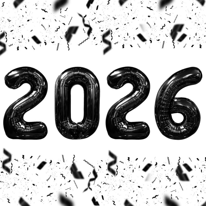 KALOR 32 Inch 2026 Black Foil Number Balloons 2026 New Years Decorations for 2026 Happy New Year Eve and Graduations Party Supplies - Image 3