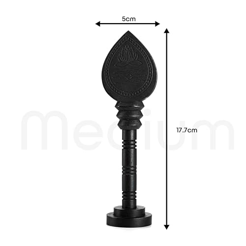 WoCra® Karungali Vel with Stand Base Original 6 Inches Height, Government Lab Certified Black Ebony Wood Vel |100% Natural Unpolished Karungali Vel | Great Gift for Loved Ones |1 Piece - Image 4