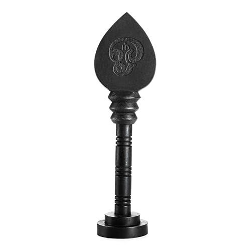 WoCra® Karungali Vel with Stand Base Original 6 Inches Height, Government Lab Certified Black Ebony Wood Vel |100% Natural Unpolished Karungali Vel | Great Gift for Loved Ones |1 Piece - Image 2