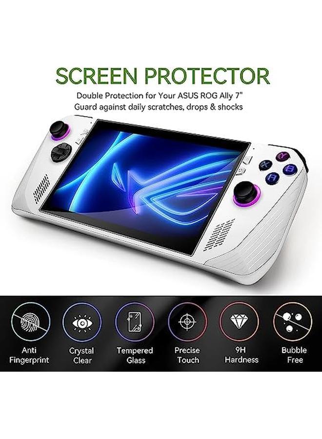 erorex 2 Pack Updated Version Screen Protector Tempered Glass For Asus Rog Ally Gaming Handheld 7 Inch 2023 Transparent Hd Clear Anti Scratch Screen Protector For Asus Rog Ally Gaming Handheld 7 Inch - Image 3