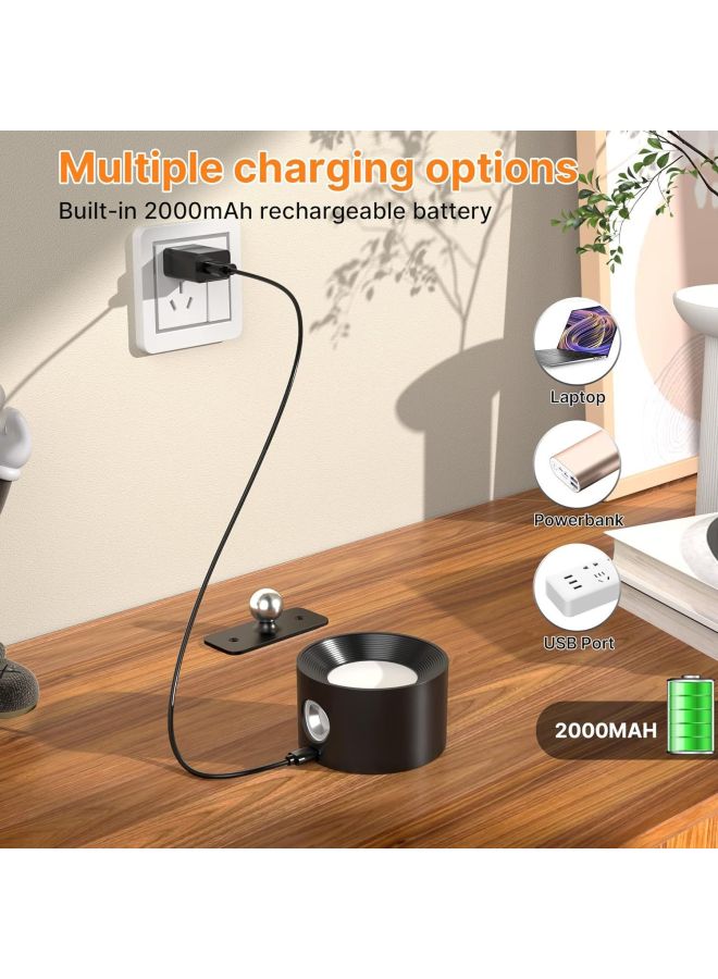 USB Charging Magnetic Suction Wall Lamp Cabinet Lamp Bedside Book Lamp Touch Lamp Bedroom APP Wall Lamp 360 ° Rotation-Power:Three Color Temperatures + 16 Colors Rgb Touch + Remote Control White - Image 4