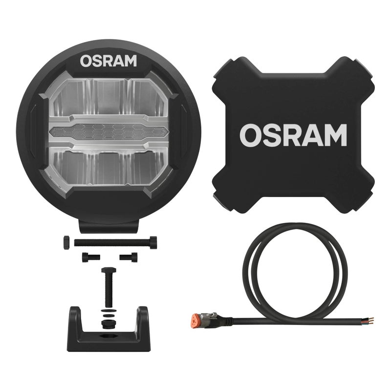 OSRAM LEDriving ROUND MX180-CB, LED driving lights for near and far field lighting, combo, 3000 lumens, light beam up to 300 m, LED headlight / auxiliary high beam and position light, ECE approval, Black - Image 2