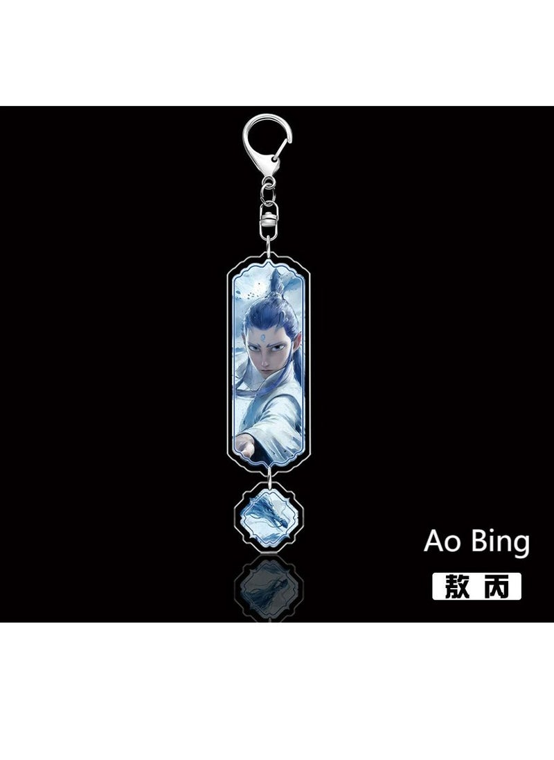 WAIKIL Top 10 In The Global Film History Box Office List "Nezha'S Demon Boy In The Sea" - Ao Bing Keychain  - Image 1