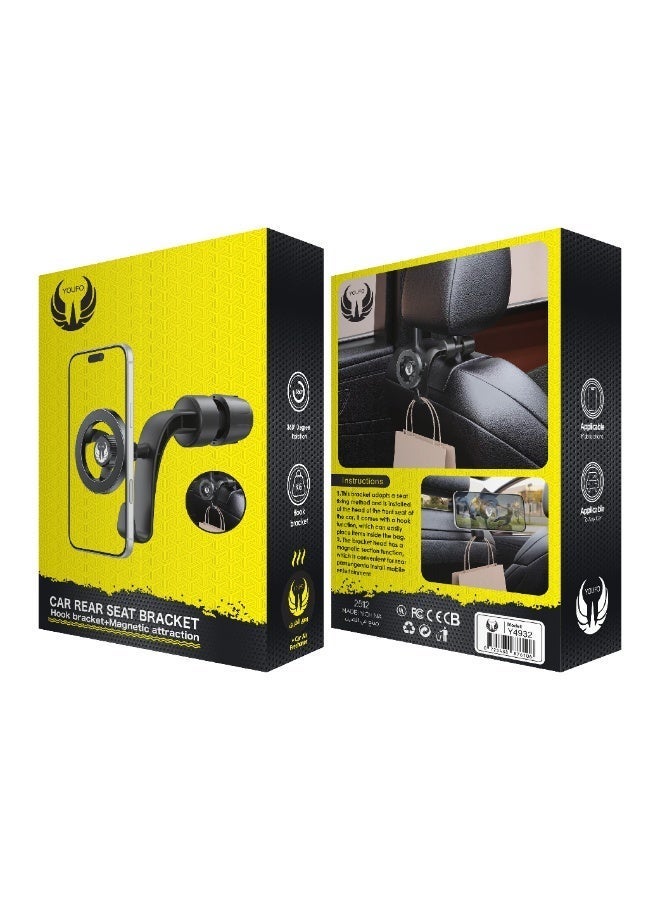YOUFO Smart phone holder for rear seats with accessory hanger, Y4932 - Image 3