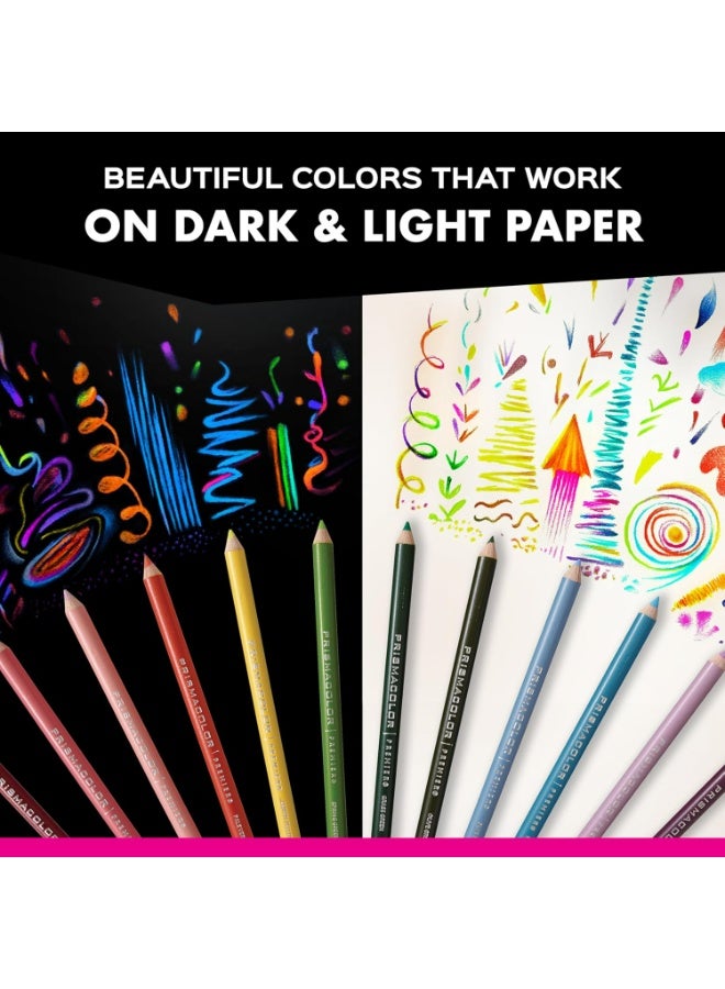 بريزما كالر أقلام الرصاص الملونة بريزماكولر بريميير، ذات قلب ناعم، 150 قلمًا - فائقة النعومة، متينة، ألوان زاهية - Image 4