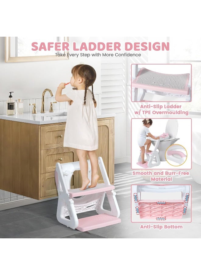 Orzbow Potty Training Seat, 2-IN-1 Toddler Potty Training Toilet with Step Stool - Image 5