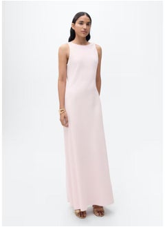 MANGO Satin Dress With Open Back  - Image 4