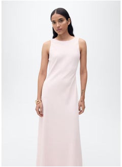 MANGO Satin Dress With Open Back  - Image 1