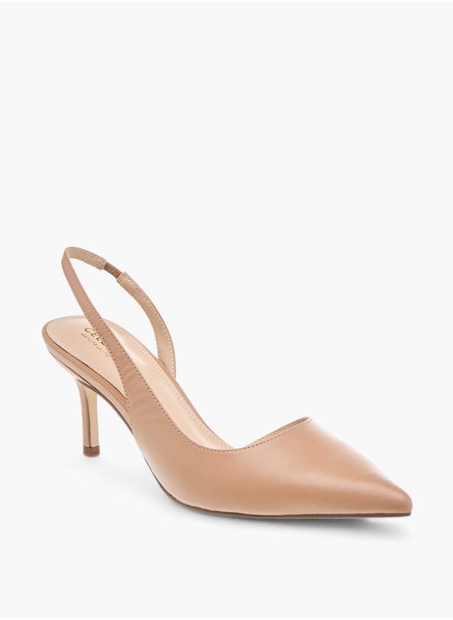 Celeste Womens Solid Slingback Shoes With Stiletto Heels  - Image 1