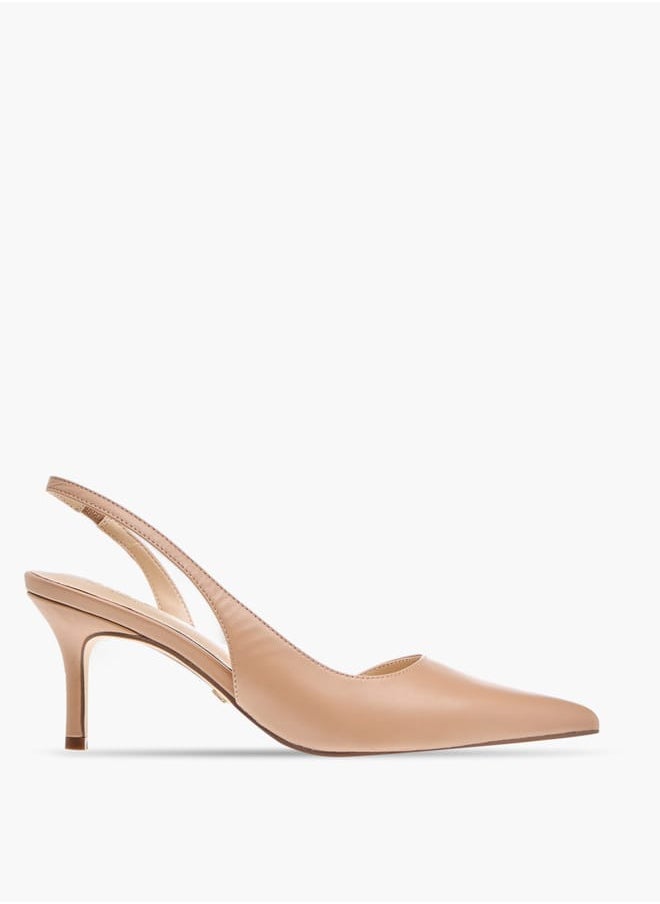 Celeste Womens Solid Slingback Shoes With Stiletto Heels  - Image 3