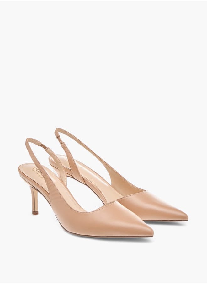 Celeste Womens Solid Slingback Shoes With Stiletto Heels  - Image 2