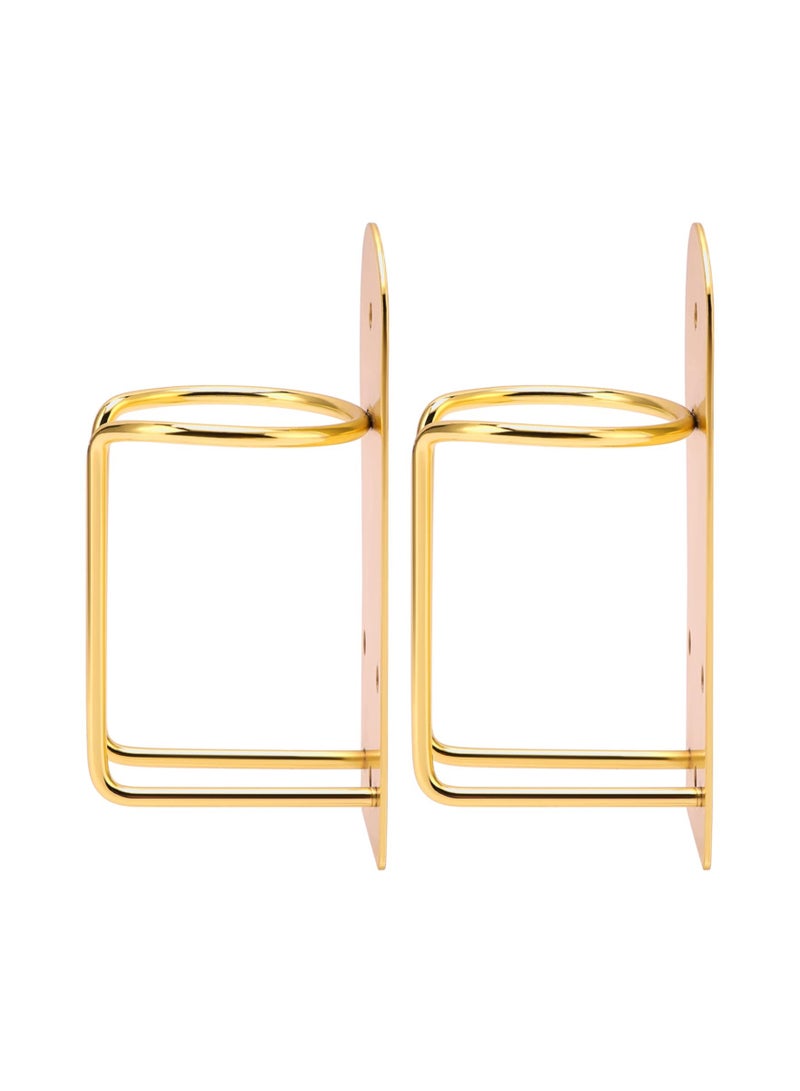 Zikra Hair Clipper Holder, 2Pcs Electric Hair Trimmer Cutter Stand Stainless Steel Clippes Rack for Salon Tools Barber Station Electric Hair Trimmer Display Rack Storage Organizer, Golden - Image 5