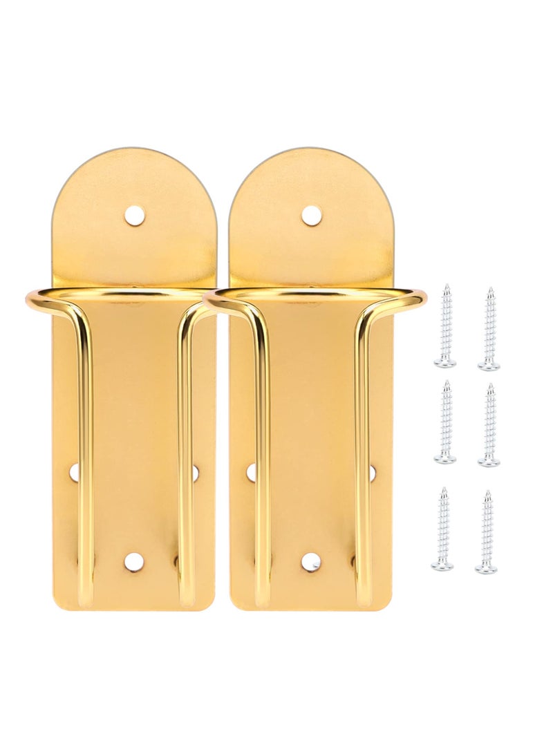 Zikra Hair Clipper Holder, 2Pcs Electric Hair Trimmer Cutter Stand Stainless Steel Clippes Rack for Salon Tools Barber Station Electric Hair Trimmer Display Rack Storage Organizer, Golden - Image 3