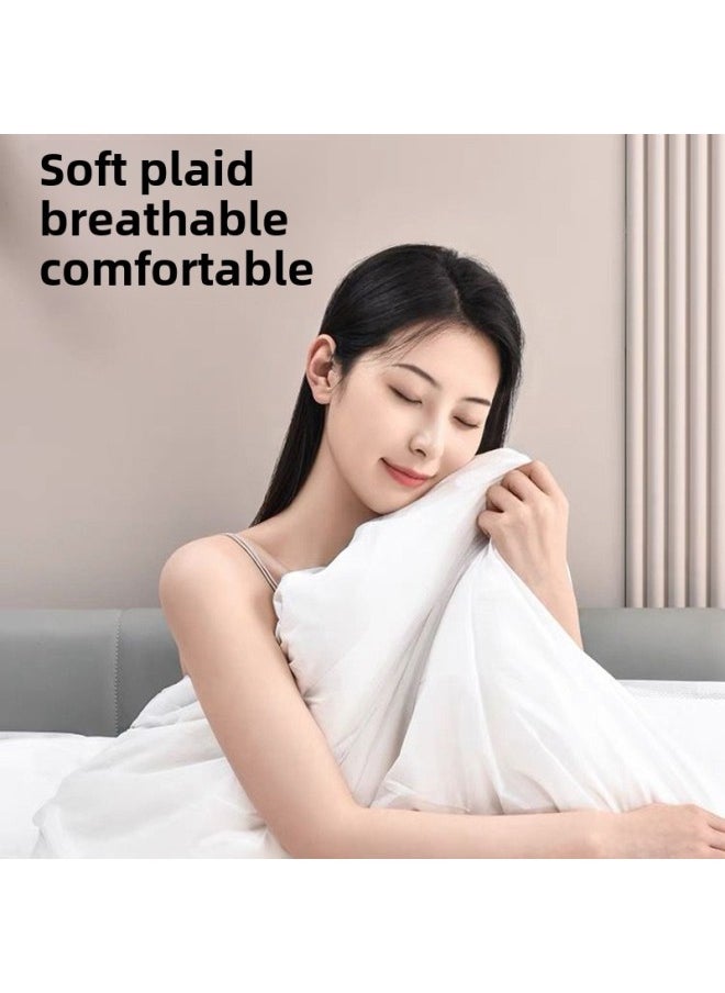 Generic Hotel Disposable Bed Sheet Four-piece Quilt Cover Pillowcase Quilt Cover Travel Travel Double Bed Supplies Dirty Thickened-Color:Single Bed Sheet  - Image 4