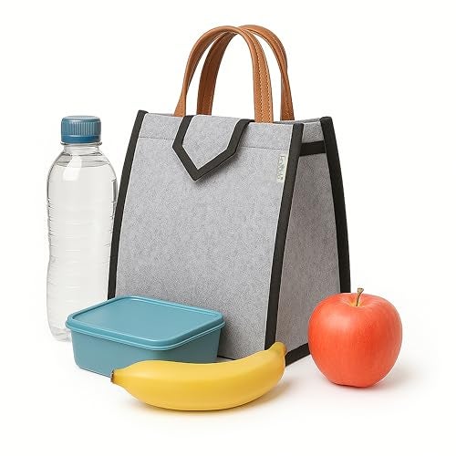 FREDDO-Lunch Bag for Office, School, Tiffin Pouch Bag, Hot & Cold Lunch Box Bags for Men and Women (Grey) Pack of 1 Piece - Image 1