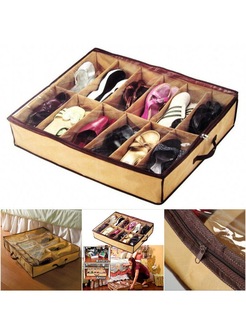 AS SEEN ON TV منظم الأحذية - بني  - Image 2