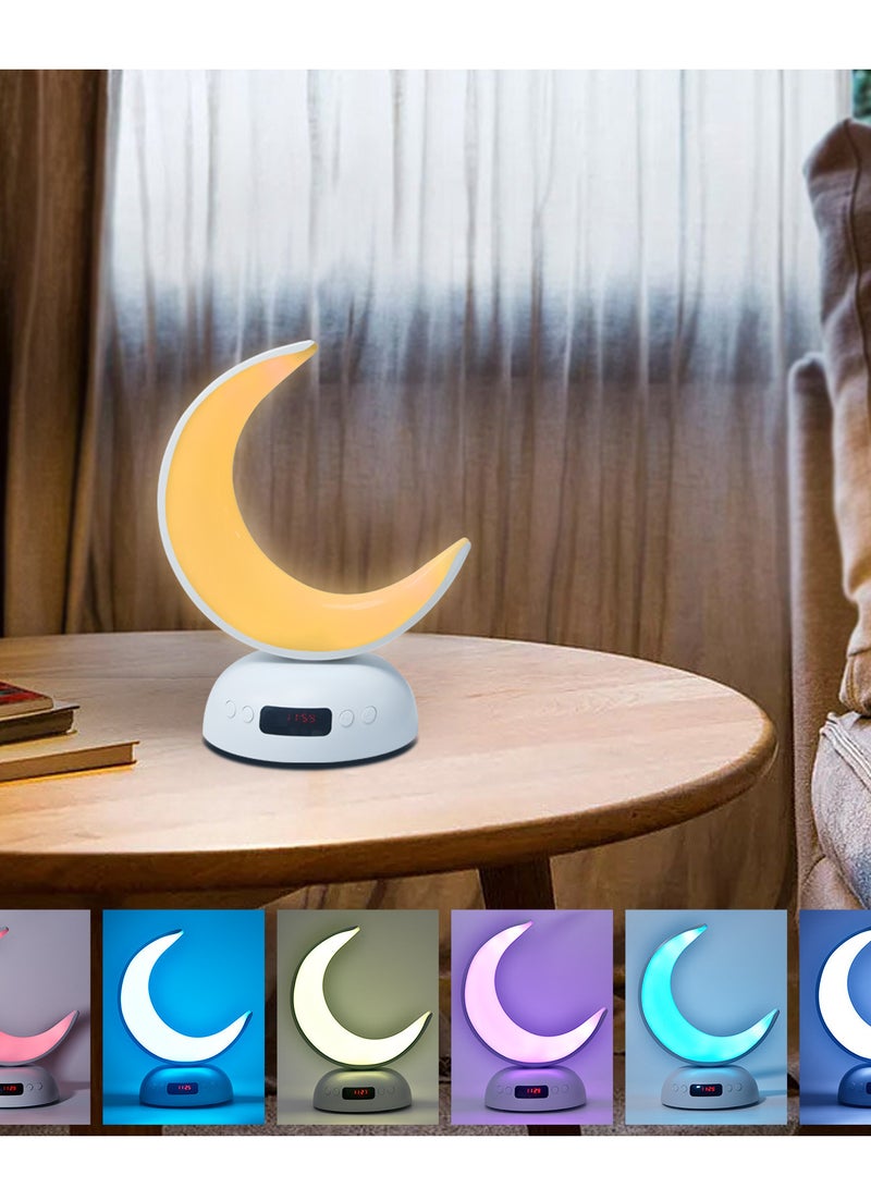 Equantu Moon Bluetooth Speaker APP Control LED Colorful Night Light Player - Image 2