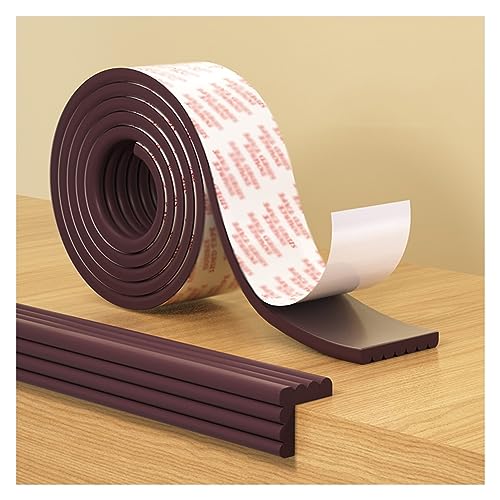 SWILAK 2 MTR Silicon Corner Guards, Edge Corner Guard for Kids, Edge Safety Bumpers Protector Safe Corner Cushion for Stair, Self-Adhesive Thicken Corner Protectors Bumper Strip 2 M (B-Brown) - Image 1