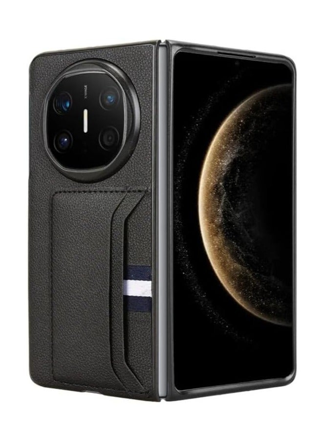 General Compatible with Huawei Mate X6 Case, Premium PU Leather Ultra Slim Shockproof Back Bumper Phone Case Cover with Card Slot for Mate X6 Phone Case  - Image 1