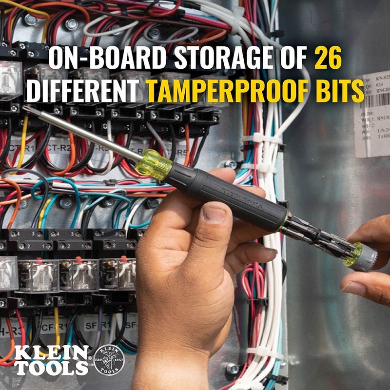 Klein Tools 32327 Precision Screwdriver Set, 27-in-1 Multi-Bit Screwdriver, Onboard Storage, Rare-Earth Magnet, Ideal for Terminal Blocks - Image 2