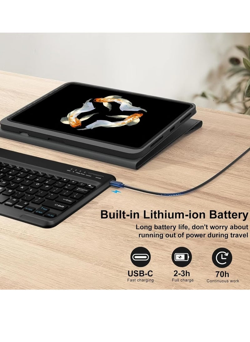 TIGER Samsung Galaxy Tab S9 Ultra 2023 Keyboard Protective Case – 14.6 Inch, Smart Cover with S Pen Holder, Slim Design, Multi-Use Bluetooth Keyboard, Full Protection for Galaxy Tab S9 Ultra, Black - Image 4