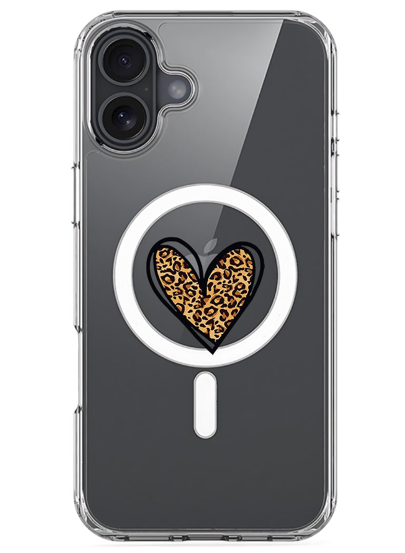 Theodor Magnetic Case for Apple iPhone 17 Compatible with MagSafe Wireless Charging, Shockproof Phone Bumper Cover - leopard Print - Image 1