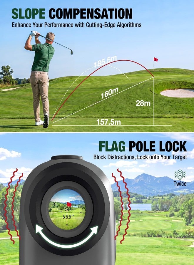 Mossy Oak Golf Rangefinder with Slope Switch, Range Finder for Golfing - Image 5