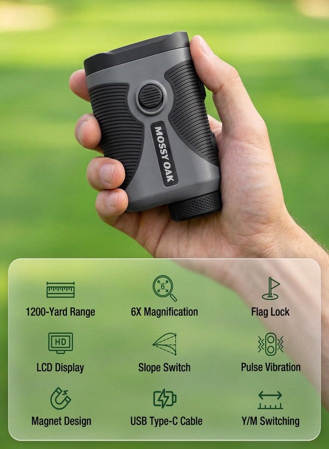 Mossy Oak Golf Rangefinder with Slope Switch, Range Finder for Golfing - Image 3