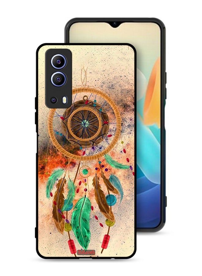 Tolwak Vivo iQOO Z3 5G Protective Case Cover Mandala Hanging Feathers - Image 1