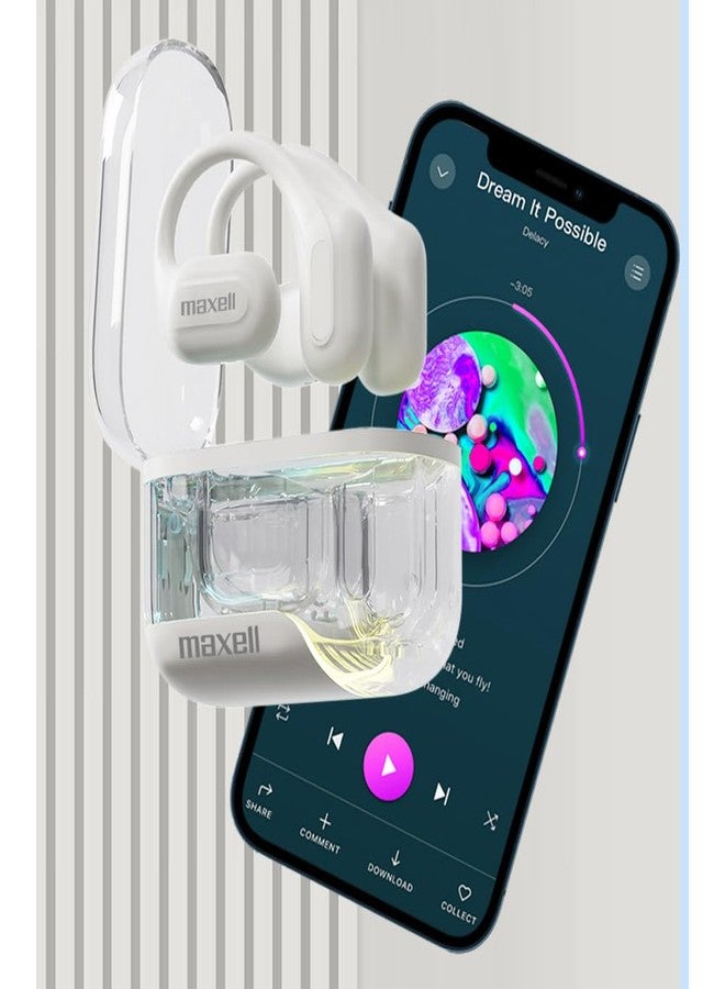 Maxell OWS Pro, Bluetooth Open Earhooks, UP to 18 Hours Playtime with Case, Hear The World Around You, Immersive Sound, Vibrant Colors - Image 5