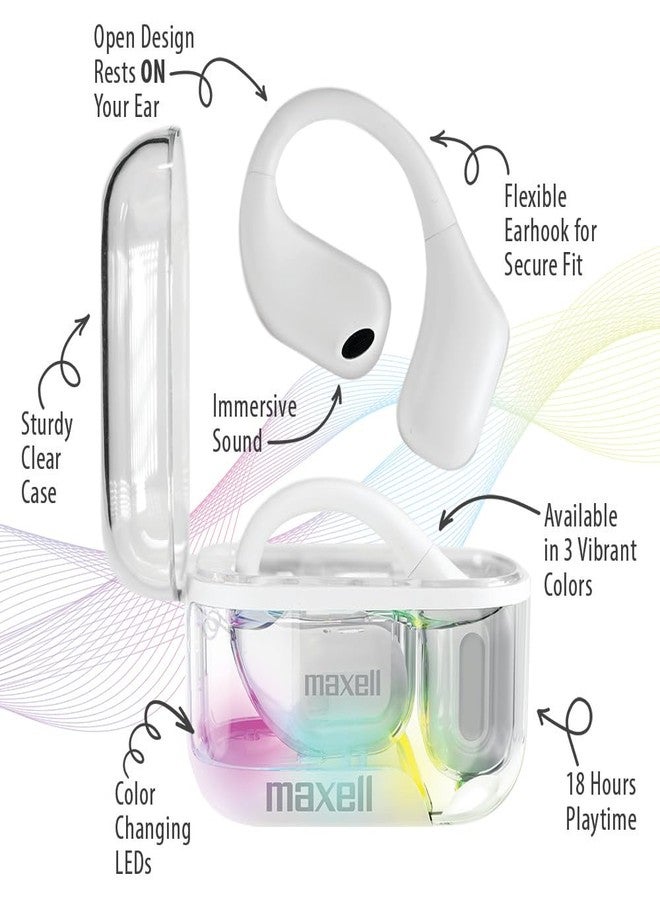 Maxell OWS Pro, Bluetooth Open Earhooks, UP to 18 Hours Playtime with Case, Hear The World Around You, Immersive Sound, Vibrant Colors - Image 3