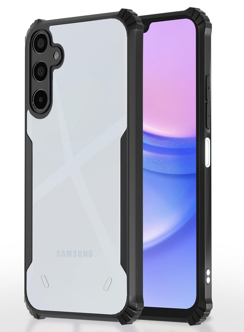 Samsung Galaxy A16 Clear Case Hard PC Back Cover with Shockproof TPU Black Border 360 Degree Impact Resistant non-Yellowing Transparent Cover For Samsung Galaxy A16  - Image 1