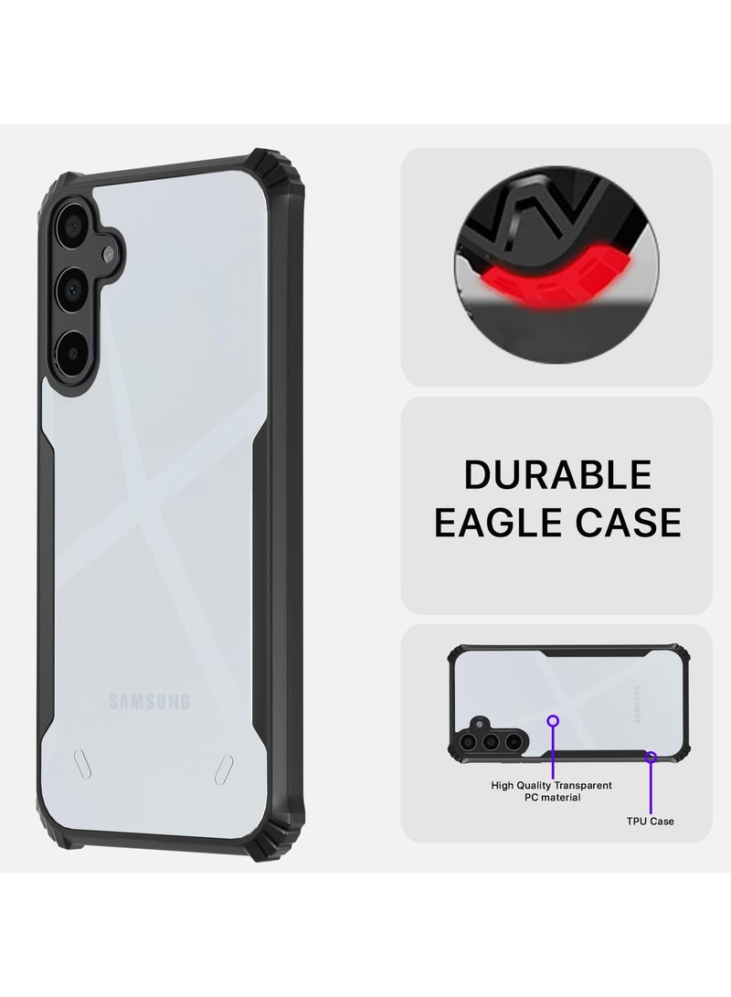 Samsung Galaxy A16 Clear Case Hard PC Back Cover with Shockproof TPU Black Border 360 Degree Impact Resistant non-Yellowing Transparent Cover For Samsung Galaxy A16  - Image 2
