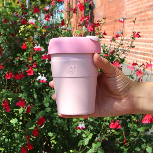KeepCup Thermal - Vacuum Insulated Stainless Steel, Reusable Coffee Cup with Splashproof Sipper Lid, Medium 12oz/340ml - Rose Pink - Image 2
