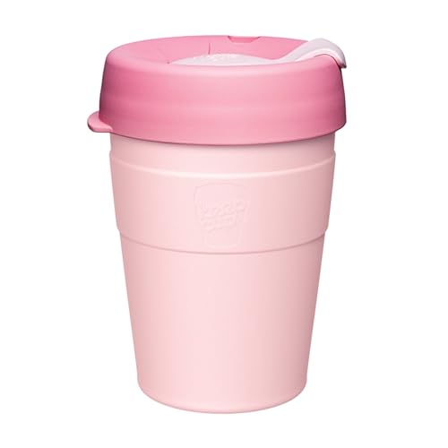 KeepCup Thermal - Vacuum Insulated Stainless Steel, Reusable Coffee Cup with Splashproof Sipper Lid, Medium 12oz/340ml - Rose Pink - Image 1