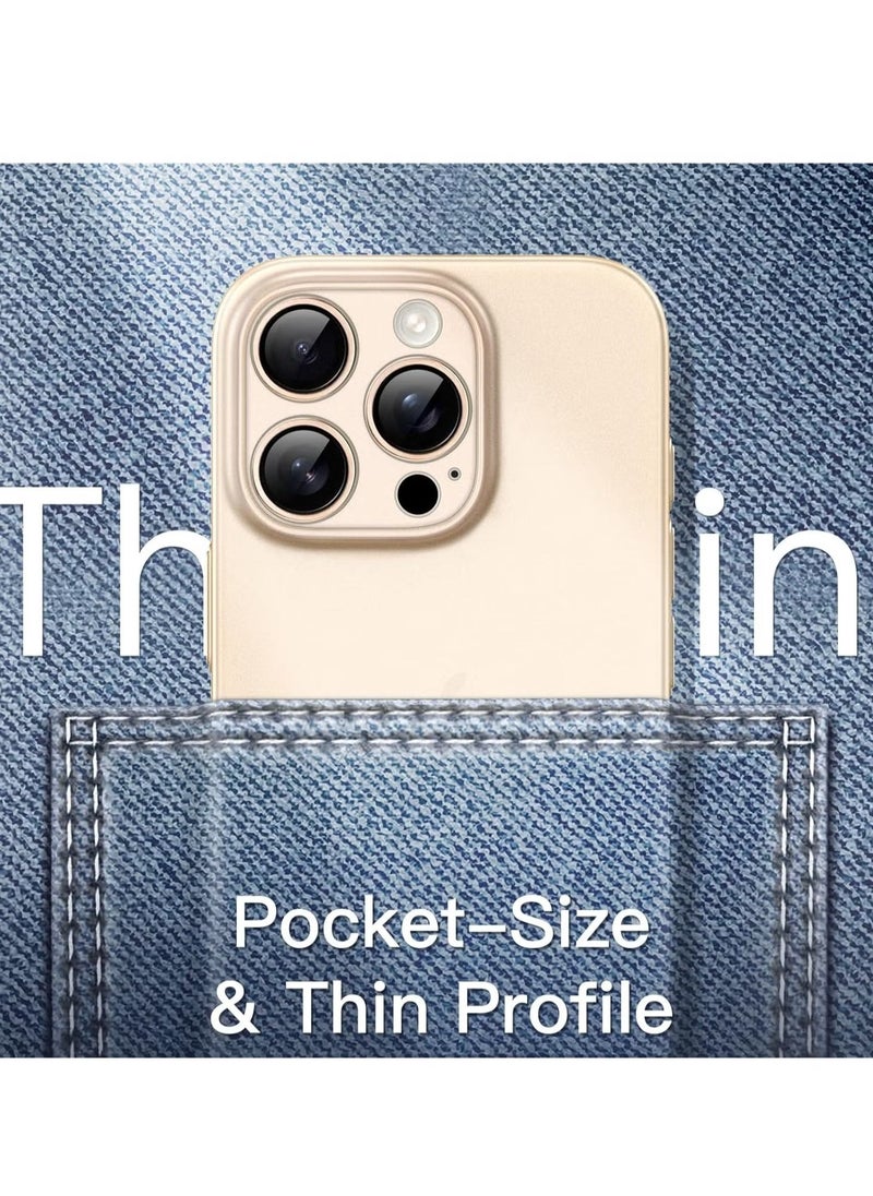 ELTRAZONE Ultra-Slim 0.35mm Case for iPhone 16 Pro Max (6.9 Inch) – Lightweight Matte Finish, Full Camera Lens Protection, Minimalist Hard Cover (Desert Titanium) – Durable, Shockproof, Sleek Design - Image 4