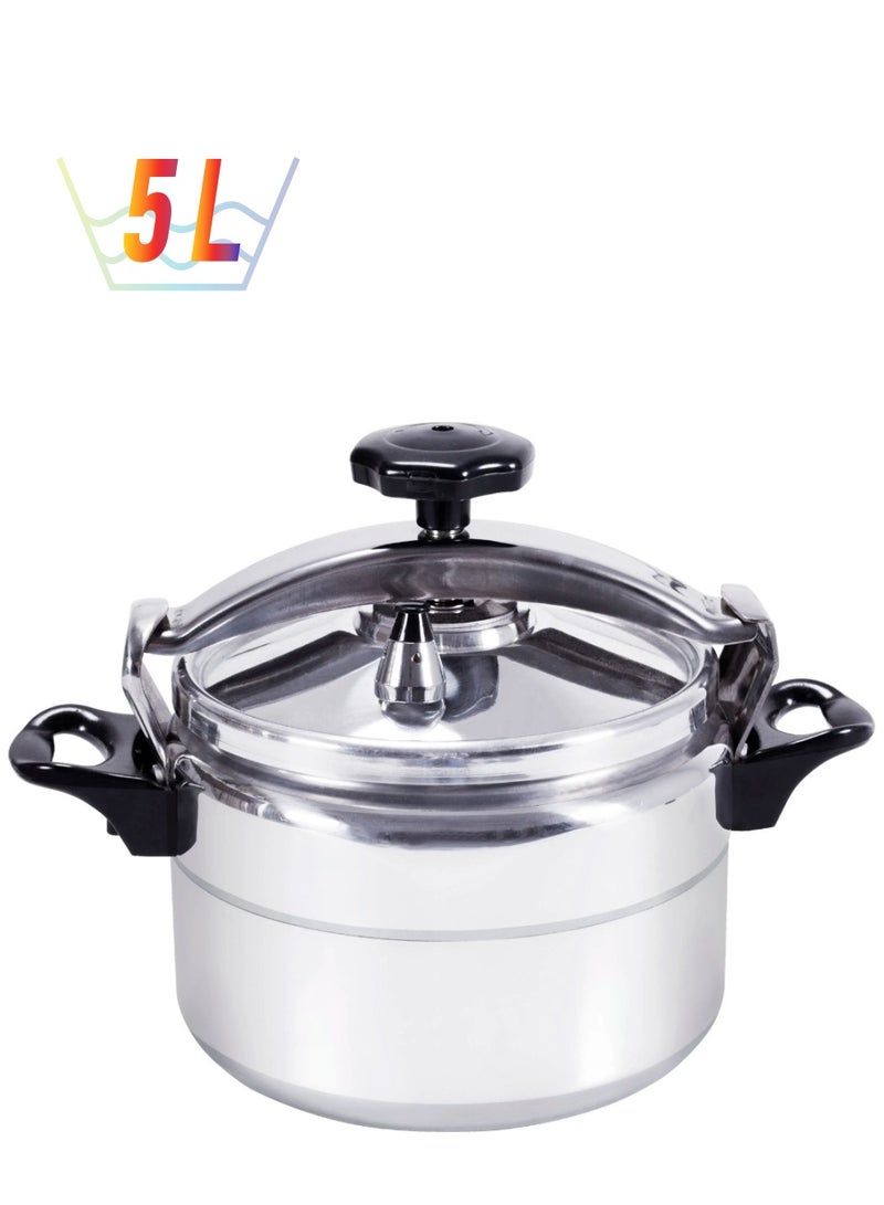 طنجرة ضغط، طنجرة ضغط من سبائك الألومنيوم بسعة 5 لتر، طنجرة ضغط لطباخ موقد الغاز، الطبخ السريع للحوم والحساء والأرز والفاصوليا - Image 1