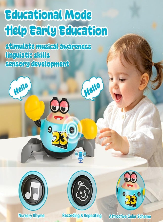 KETIEE Crawling Crab Baby Toy - Interactive Tummy Time Toy with Music & Recorder, Walking Dancing Crab with Obstacle Avoidance, Sensory Toy for 6-12 Months Infants, Gift for 1-3 Year Old Boys Girls - Image 3