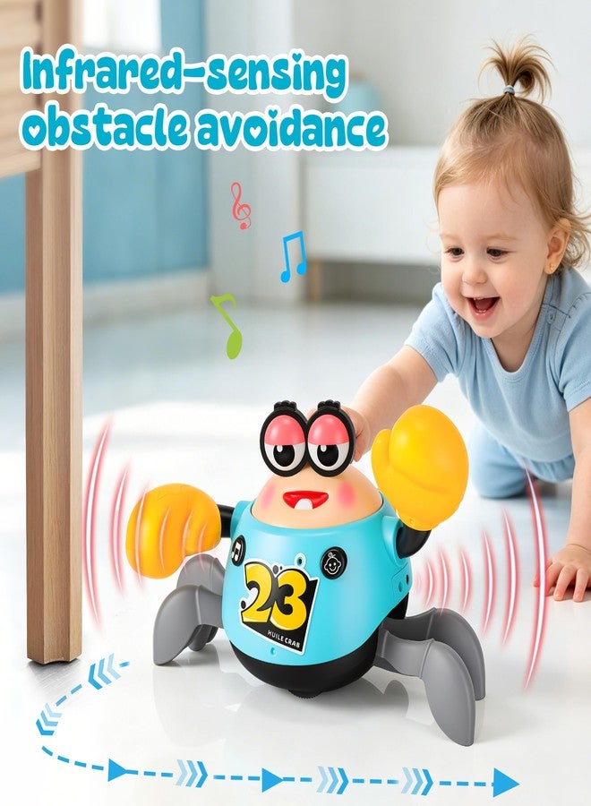 KETIEE Crawling Crab Baby Toy - Interactive Tummy Time Toy with Music & Recorder, Walking Dancing Crab with Obstacle Avoidance, Sensory Toy for 6-12 Months Infants, Gift for 1-3 Year Old Boys Girls - Image 5