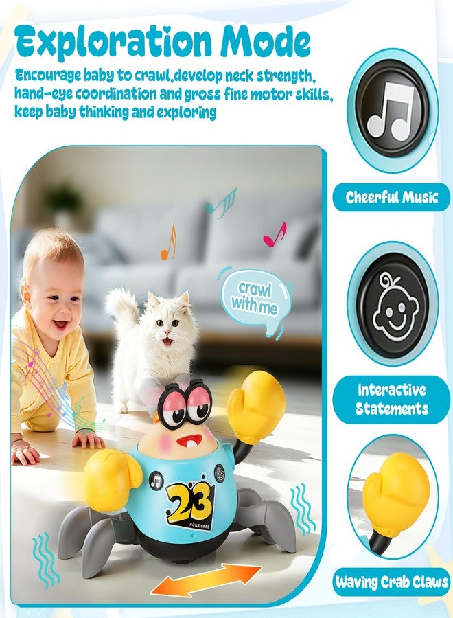 KETIEE Crawling Crab Baby Toy - Interactive Tummy Time Toy with Music & Recorder, Walking Dancing Crab with Obstacle Avoidance, Sensory Toy for 6-12 Months Infants, Gift for 1-3 Year Old Boys Girls - Image 2