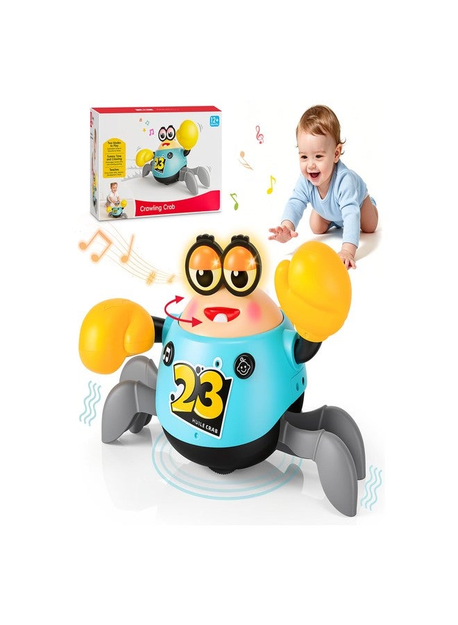 KETIEE Crawling Crab Baby Toy - Interactive Tummy Time Toy with Music & Recorder, Walking Dancing Crab with Obstacle Avoidance, Sensory Toy for 6-12 Months Infants, Gift for 1-3 Year Old Boys Girls - Image 1