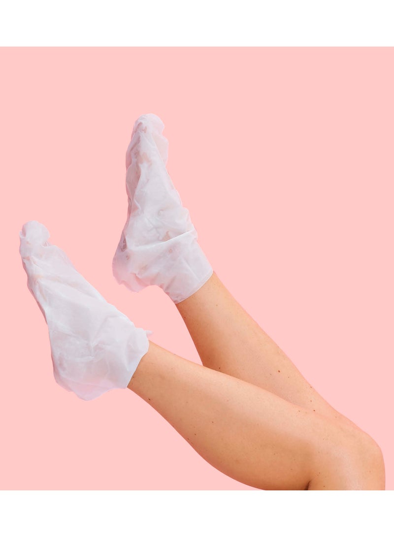 سكين ريبابلك قناع تقشير القدمين بيدي بيل (3 أزواج) - قناع تقشير القدمين مع حمض ألفا هيدروكسي وحمض التانيك والجنكة بيلوبا، يزيل الجلد القاسي والكعوب المتشققة والمسامير في 7 أيام، يحارب الرائحة، ينعم البشرة ويصلحها - Image 3