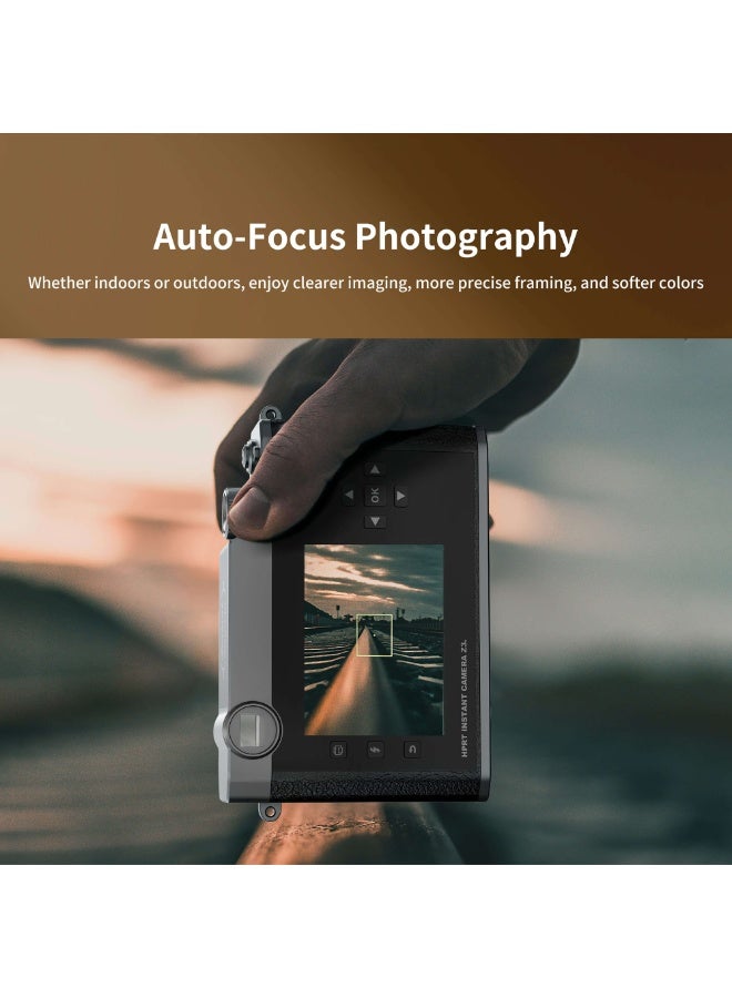 HPRT Z3 Instant Print Camera – 2.8" Screen, Thermal Dye Sublimation, Bluetooth 5.2, HeyPhoto App, 8 Filters, Instant Editing & Printing (Black) - Image 2