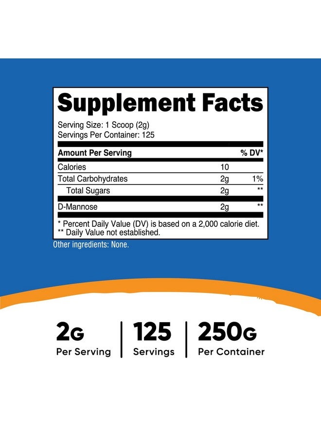 مسحوق دي مانوز من نيوتريكوست 250 جرام - خالي من الكائنات المعدلة وراثيًا وخالي من الجلوتين - Image 2