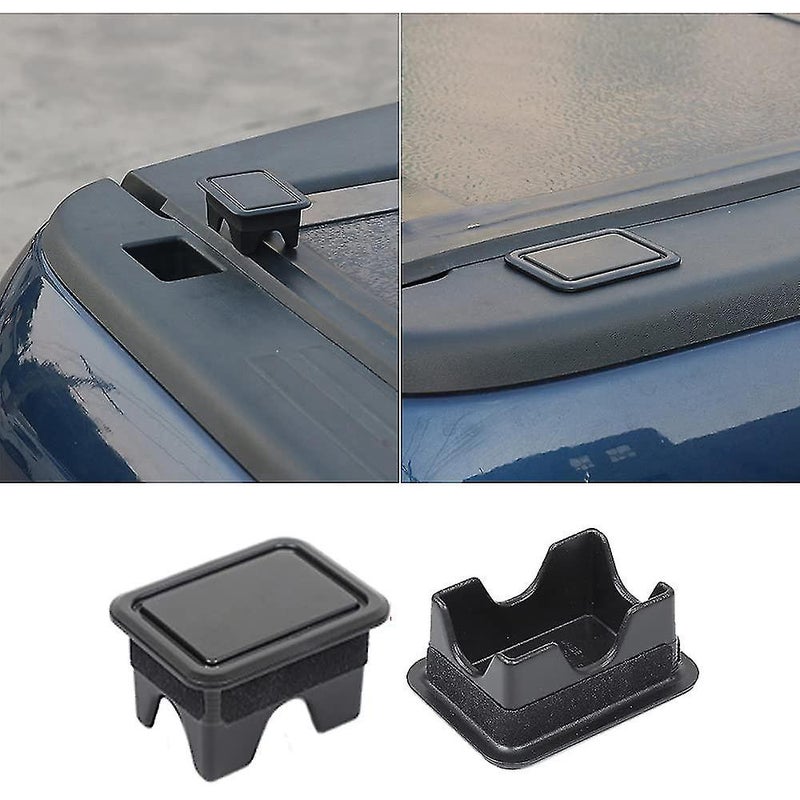 2pcs Black Abs Rear Trunk Protective Cover For Dodge Ram 1500 18-21 - Image 2
