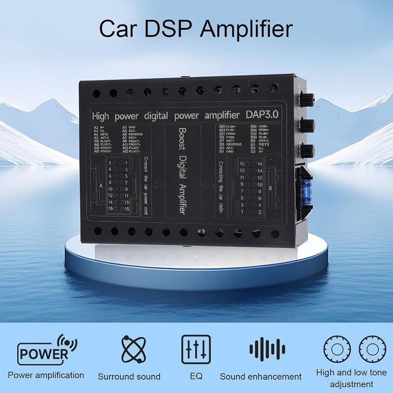 Jiawu Car Stereo Amplifier - 4 Channel Car Audio Amplifier, Class A/B, 2/4 Ohm Stable, DC12V Low/High Level Inputs, Car Audio Subwoofer Amplifier for Car Sound Systems - Image 2
