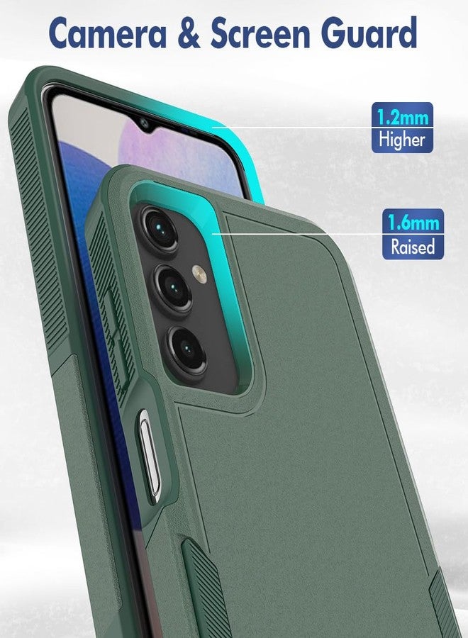 جراب هاتف Galaxy A15 5G، [تم اختباره وفقًا لمعايير عسكرية لمقاومة السقوط] مع واقي شاشة، غطاء حماية مزدوج الطبقات شديد التحمل للهاتف المحمول، جراب مانع للانزلاق ومقاوم للصدمات لهاتف Samsung Galaxy A15 5G (أخضر داكن) - Image 3